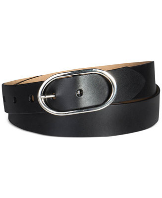 Calvin Klein Women's Oval Center Bar Buckle Dress Belt - Macy's | Macy's