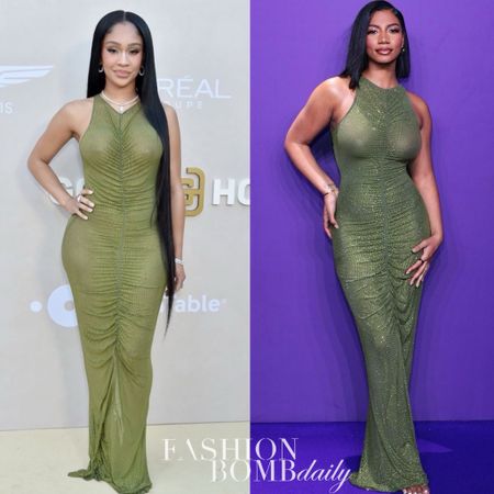 #whoworeitbetter ? Both @taylorrooks and #Saweetie have worn this $998 @Retrofete Marsann Embellished Dress. While #saweetiefbd opted for long hair, #taylorrooks rocked a bob. Both look 💣! #wwib ? Find a link to purchase at the link in bio. What say you?
📸Getty
#saweetiefbd #taylorrooks 
