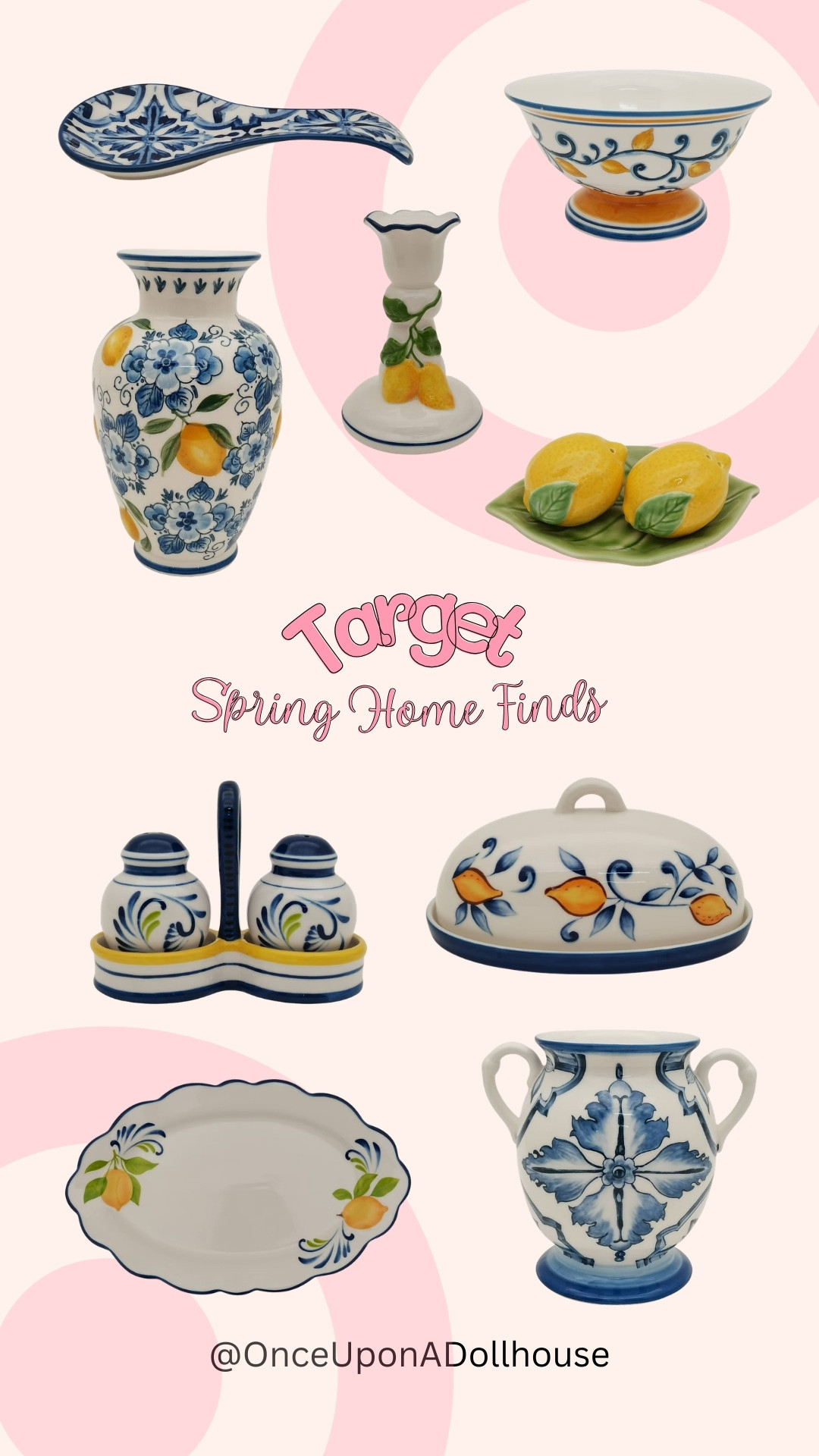 Target Spring Home Finds! 

Ceramic vase, dish, plates, serving tray, candle holder, salt and pepper shaker, bowl, spoon rest 

#LTKHome #LTKSeasonal