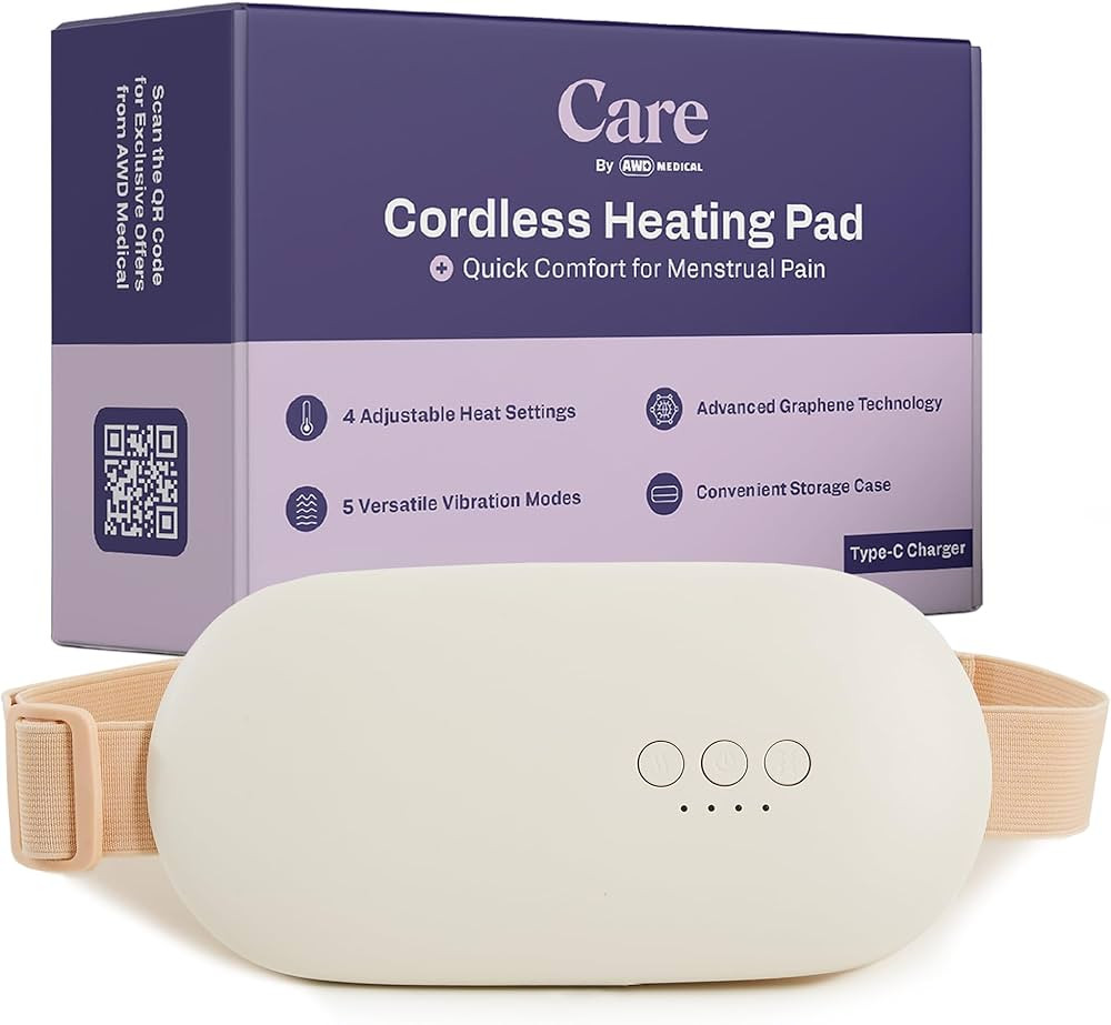 Heating Pad for Cramps | Period Heating Pad for Cramps, Cordless Menstrual Heating Pad with 4 Tem... | Amazon (US)