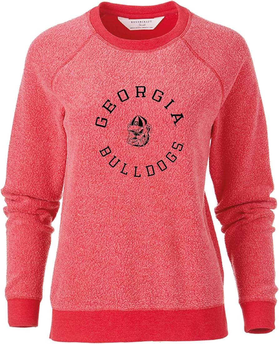 boxercraft Women's NCAA Team Logo Fleece Out Crew | Amazon (US)