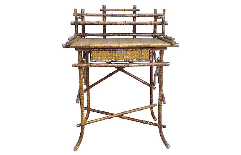 Antique Bamboo & Cane Writing Desk | One Kings Lane