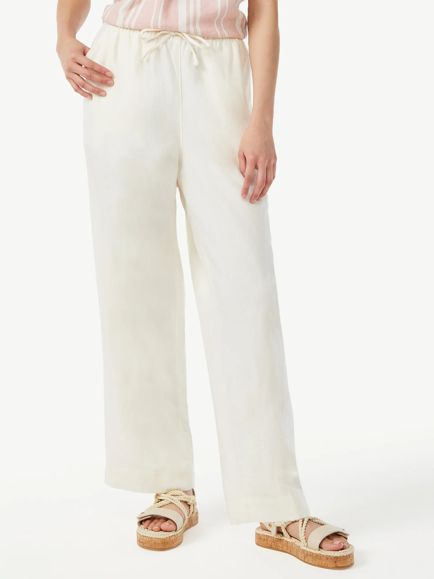 Free Assembly Women's Straight Leg Drawstring Pants - Walmart.com | Walmart (US)