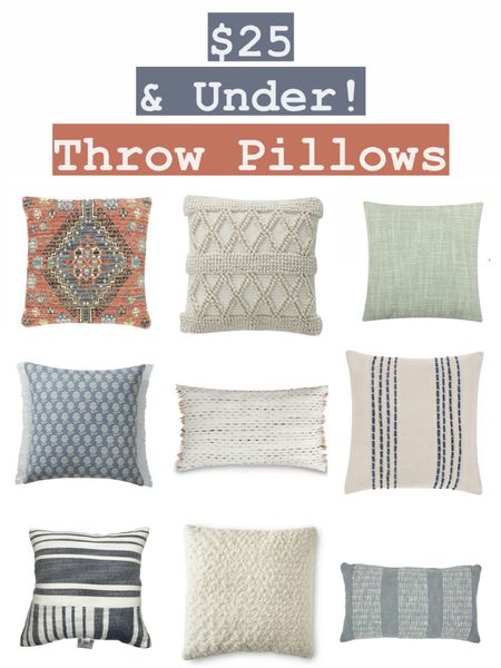 $25 and under decorative throw pillows! Great texture, great price! Shop here, they’ll even make great Mother’s Day gifts! 

#LTKstyletip #LTKhome #LTKGiftGuide