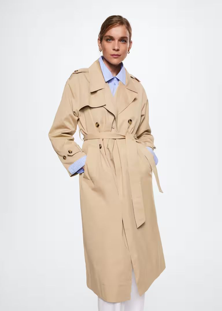 Cotton classic trench coat | MANGO (US)