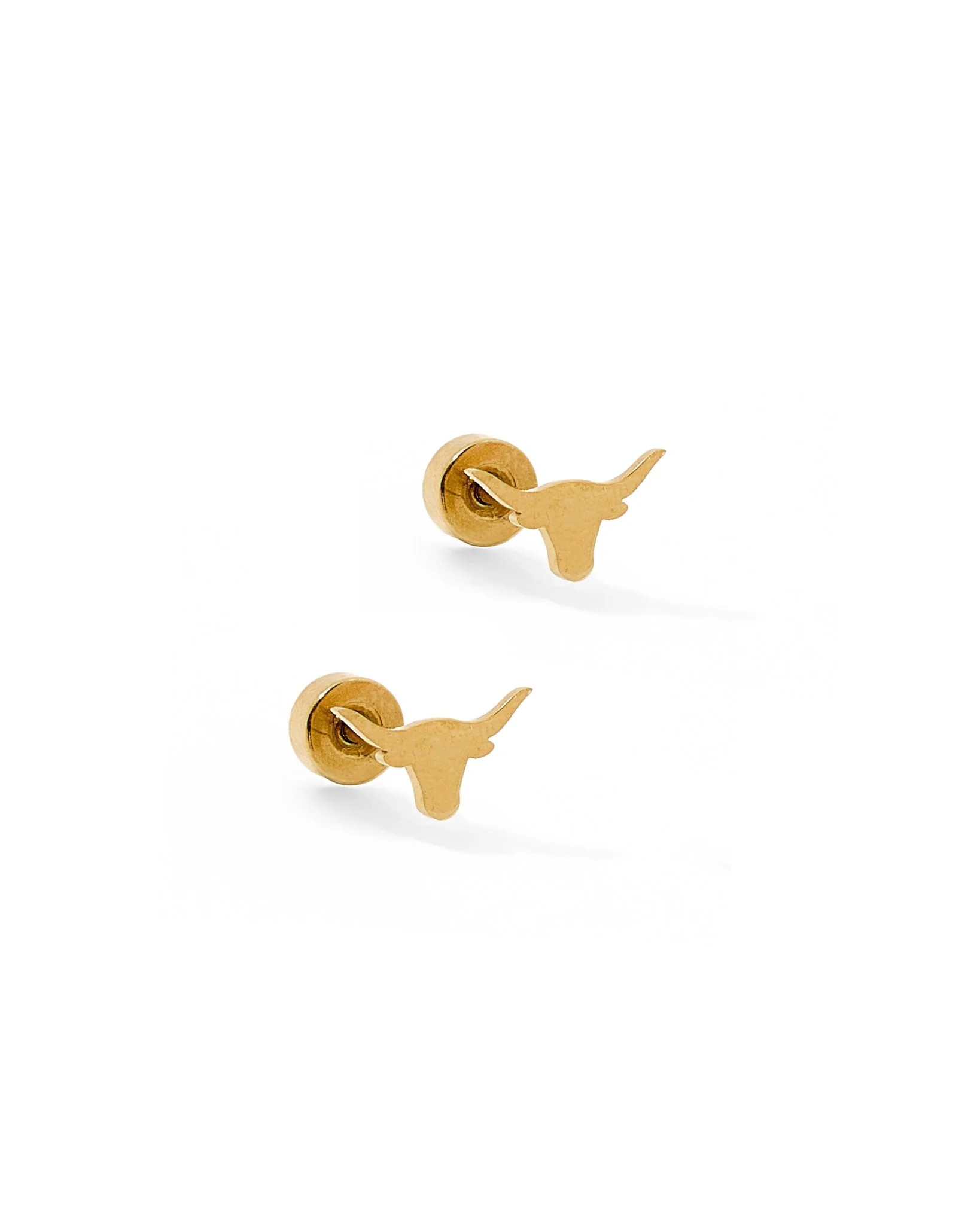 Screwback Stud Earrings - Texas Steer | LINNY CO LLC