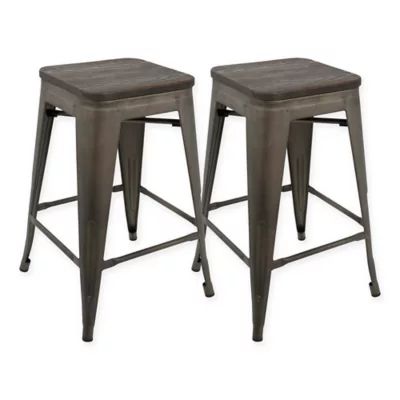 LumiSource Oregon Stools (Set of 2) | Bed Bath & Beyond | Bed Bath & Beyond