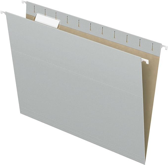 Pendaflex Recycled Hanging Folders, Letter Size, Gray, 1/5 Cut, 25/BX (81604) | Amazon (US)