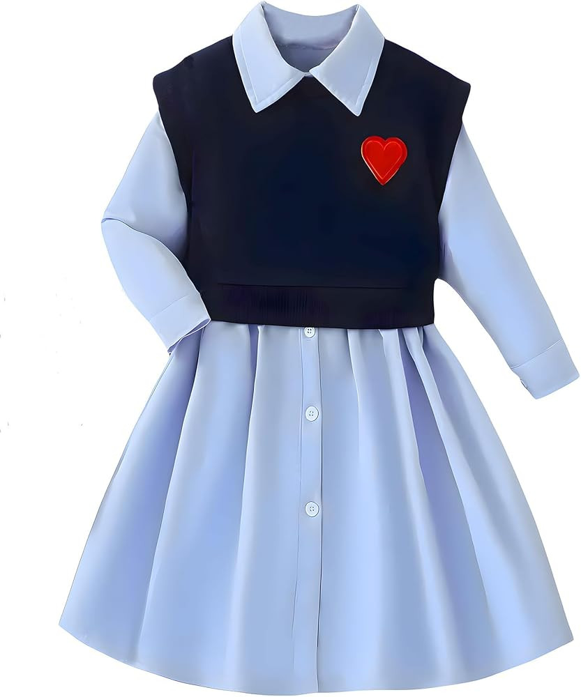 J·E Sterguard Little Girls Clothes Size 3T-12 Girl Cotton Long Sleeve Dresses 2 Piece Outfits fo... | Amazon (US)