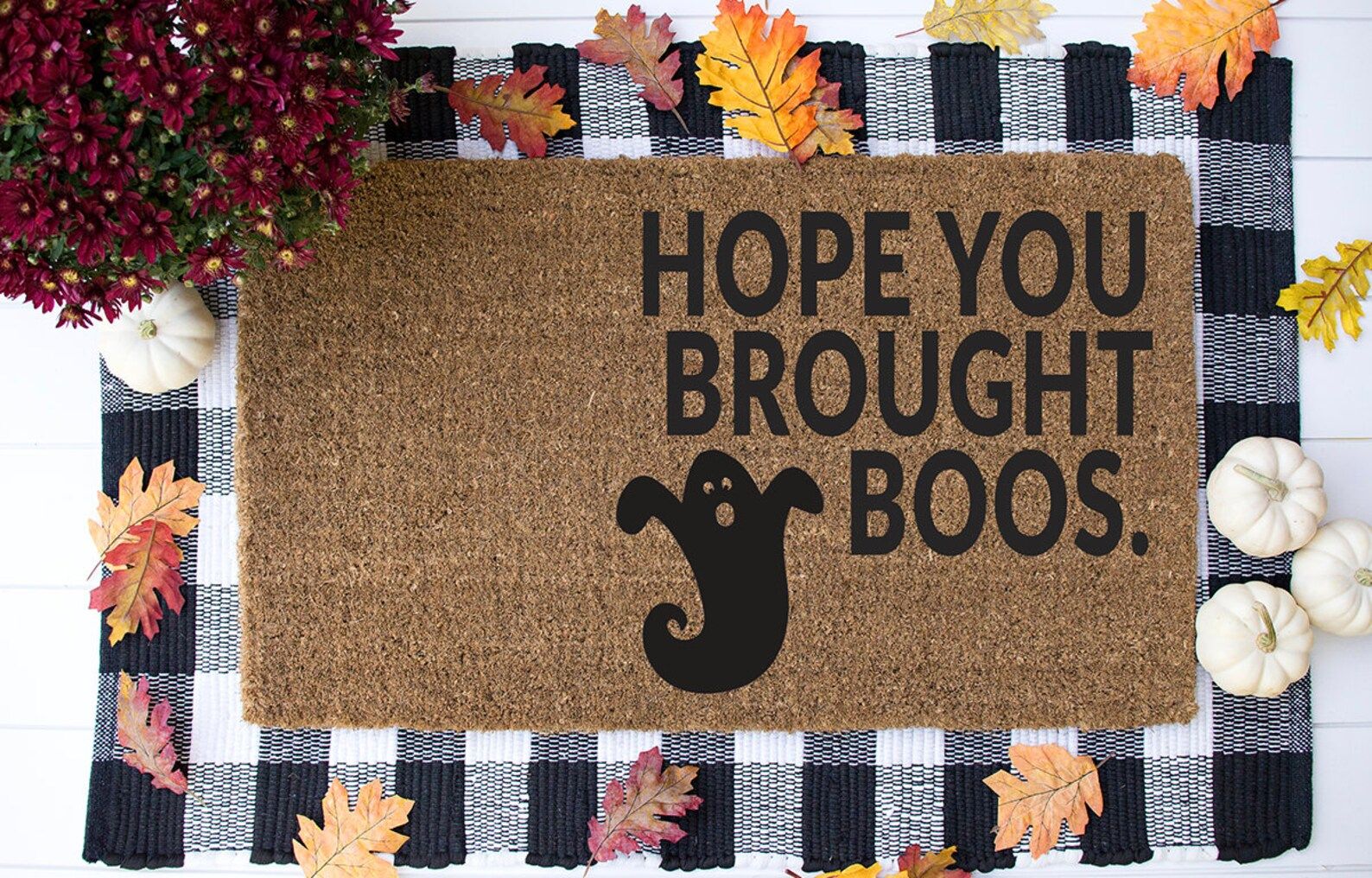 Hope You Brought Boos Doormat Welcome Mat Entryway Rug | Etsy | Etsy (US)