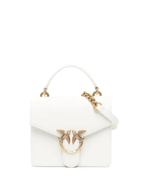 PINKO logo-plaque Mini Leather Tote Bag - Farfetch | Farfetch Global