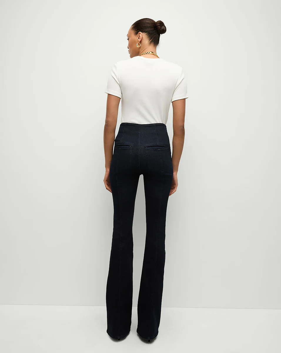Beverly Skinny-Flare Jean in Indigo Wash | Veronica Beard | Veronica Beard