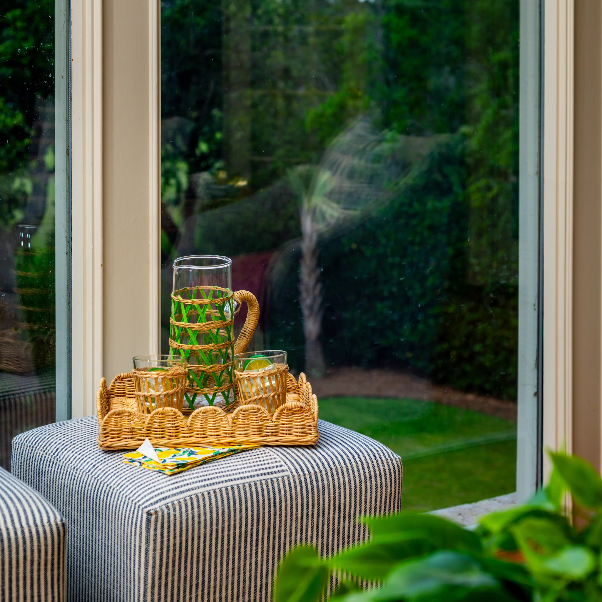 Scalloped Rattan Tray - Small | Auden & Avery