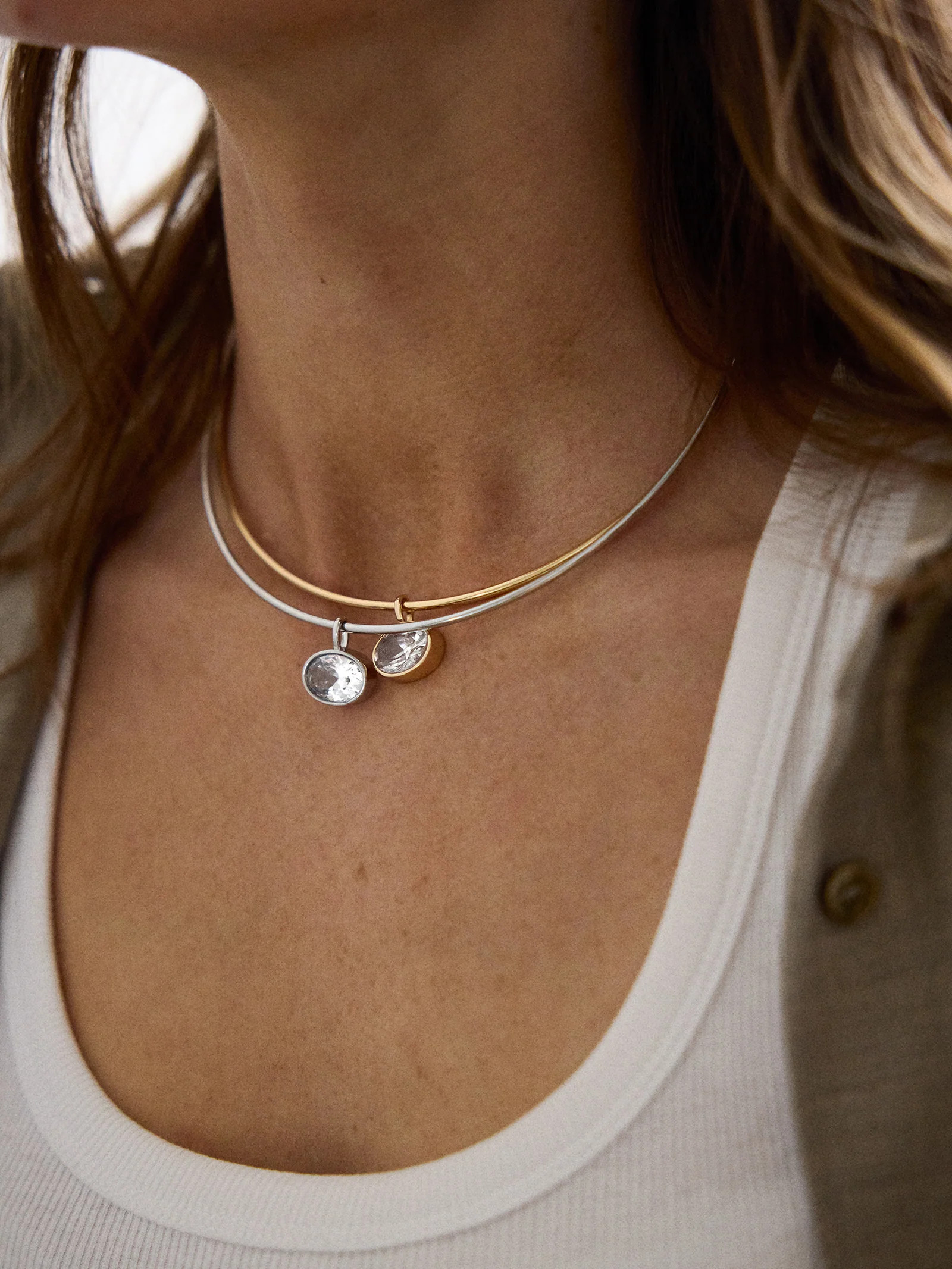 Lexi Crystal Collar Necklace - Gold | BaubleBar