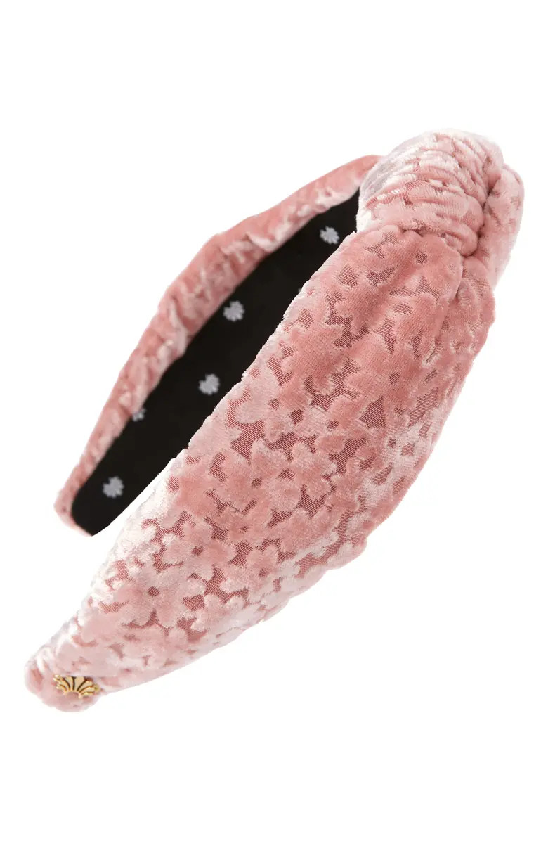 Velvet Burnout Knotted Headband | Nordstrom