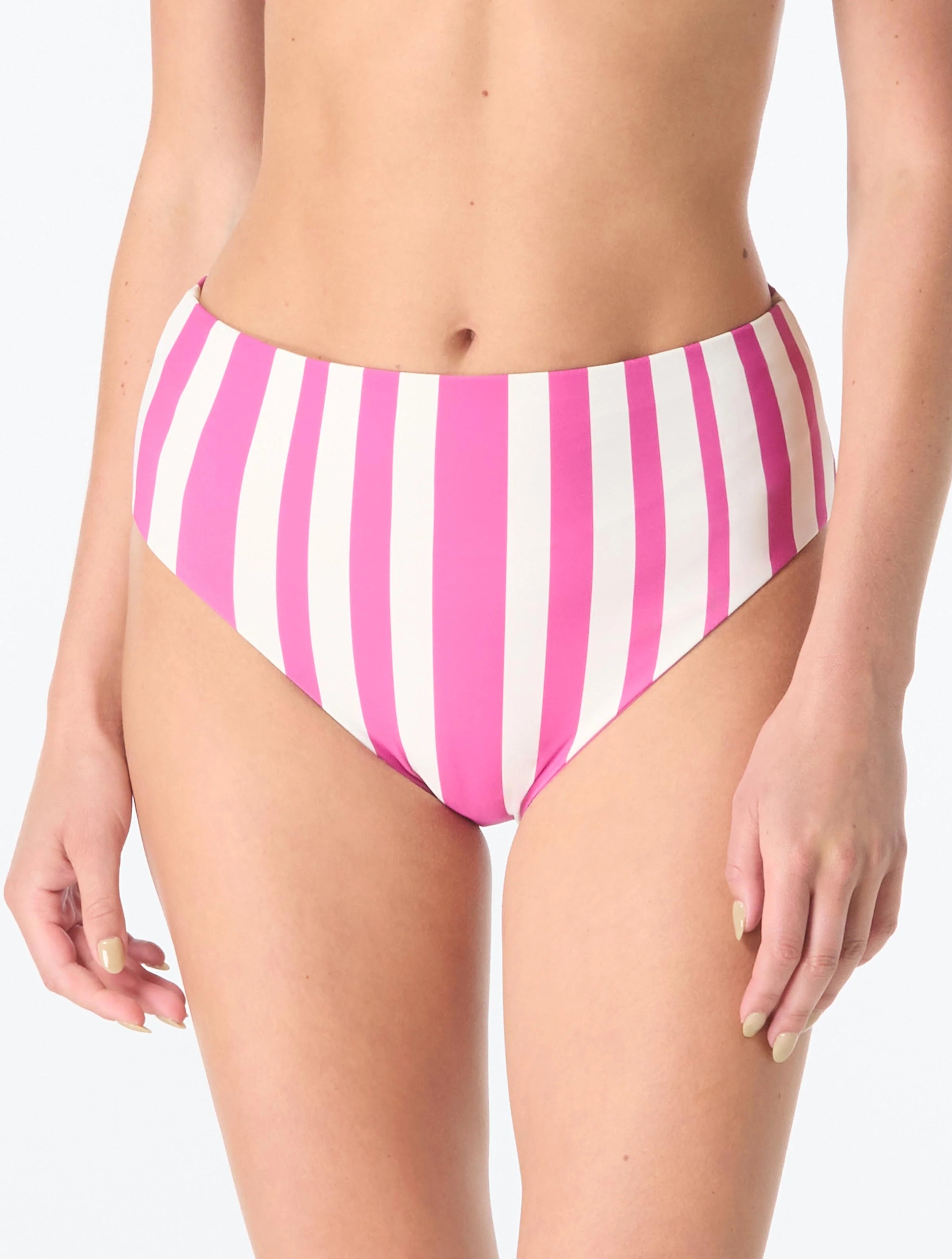Coco Reef Verso High Waist Reversible Bikini Bottom - Cabana Stripe | Beach2Ocean