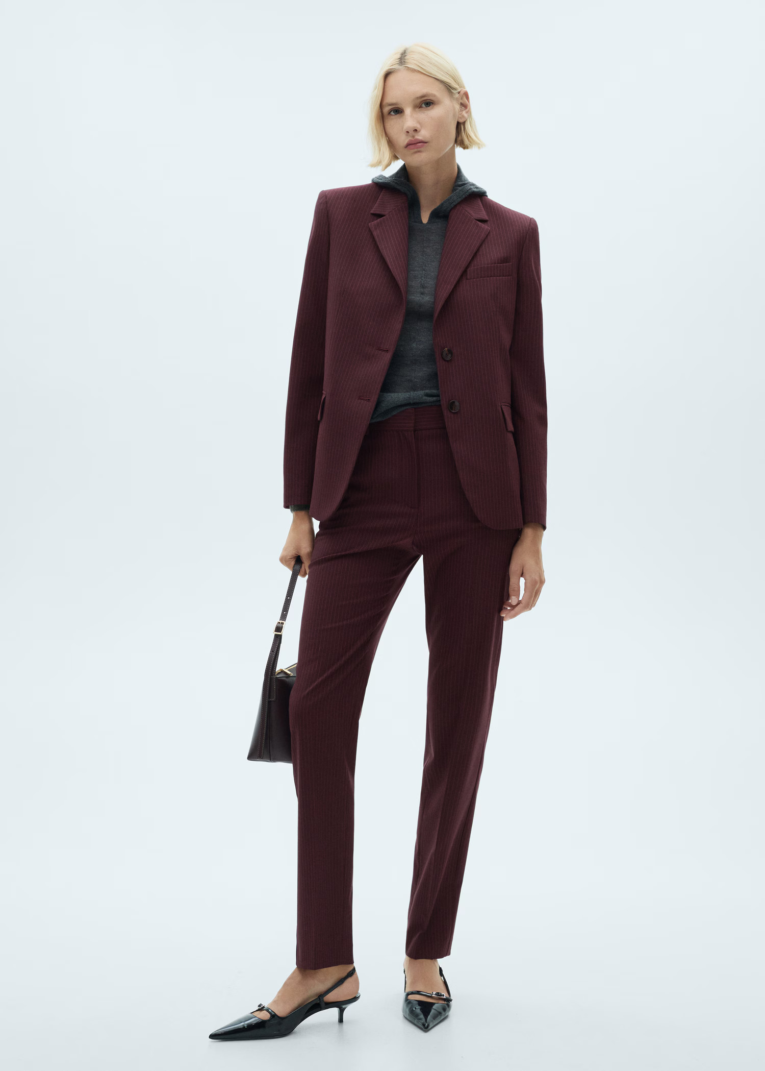 Pinstripe suit blazer | MANGO (US)