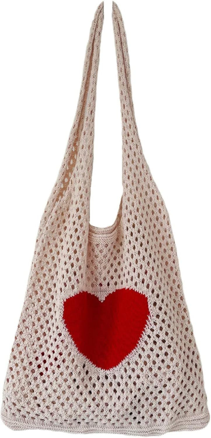Women's Handbags Hobo Bags Knit Bags Mesh Tote Bags Hollow Shoulder Bags Shopping Bags | Amazon (US)