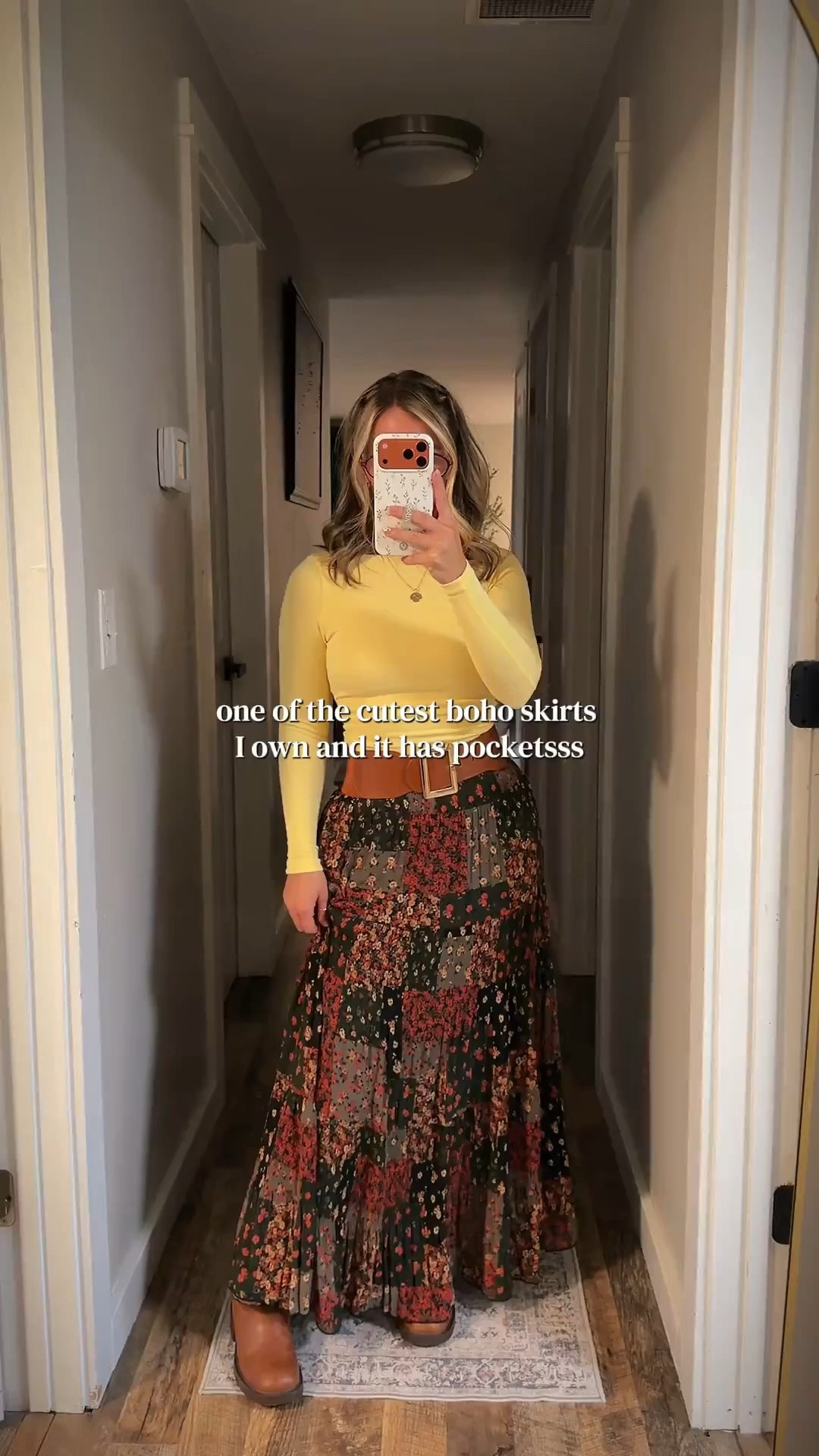 Maxi skirt seasonnn 🫶🏼 
Top: XS 
Skirt: S 

The top has built in removable pads and the skirt has pockets!! 

#LTKBeauty #LTKootd #LTKgrwm