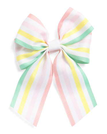 Striped Bow Clip | TJ Maxx