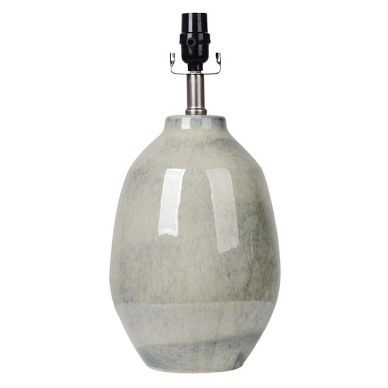 Green Ombre Reactive Glaze Lamp, 17" | At Home