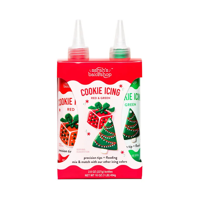 Sarah's Bake Shop Red and Green Christmas Cookie Icing - Walmart.com | Walmart (US)