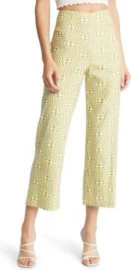 Mally Linen Blend Crop Pants | Nordstrom