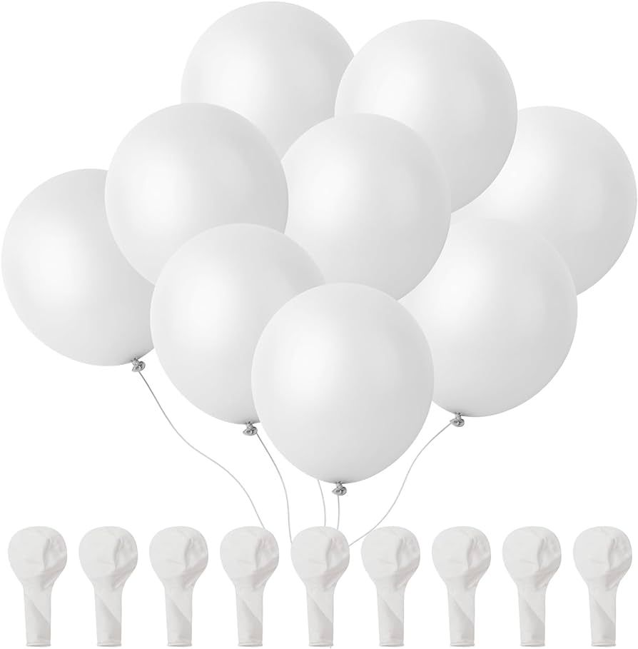 Mr. Pen- Balloons, 12 Inch, 54 Pack, White, Party Balloons, Latex Balloons, Balloons for Birthday... | Amazon (US)