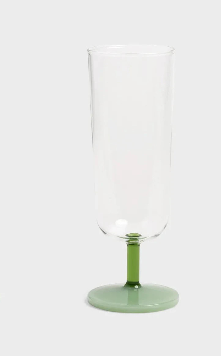 Green Flute Mingle Glass | Trouva (Global)