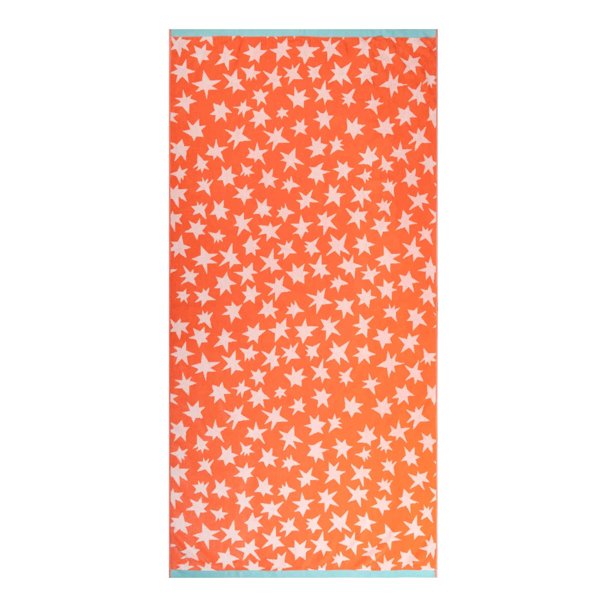 Mainstays Summer Vibes Cotton-Blend Beach Towel, 72 x 36 in, Red Star - Walmart.com | Walmart (US)