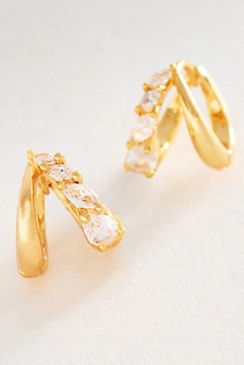 Split Crystal Huggie Earrings | Anthropologie (US)
