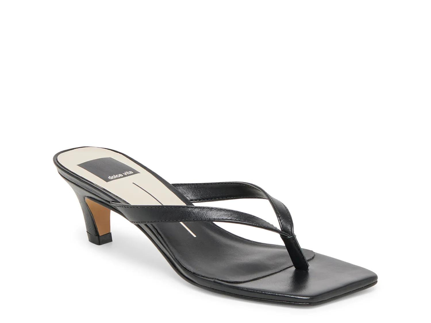 Dolce Vita Ramia Sandal | Women's | Black Leather | Size 6.5 | Sandals | DSW
