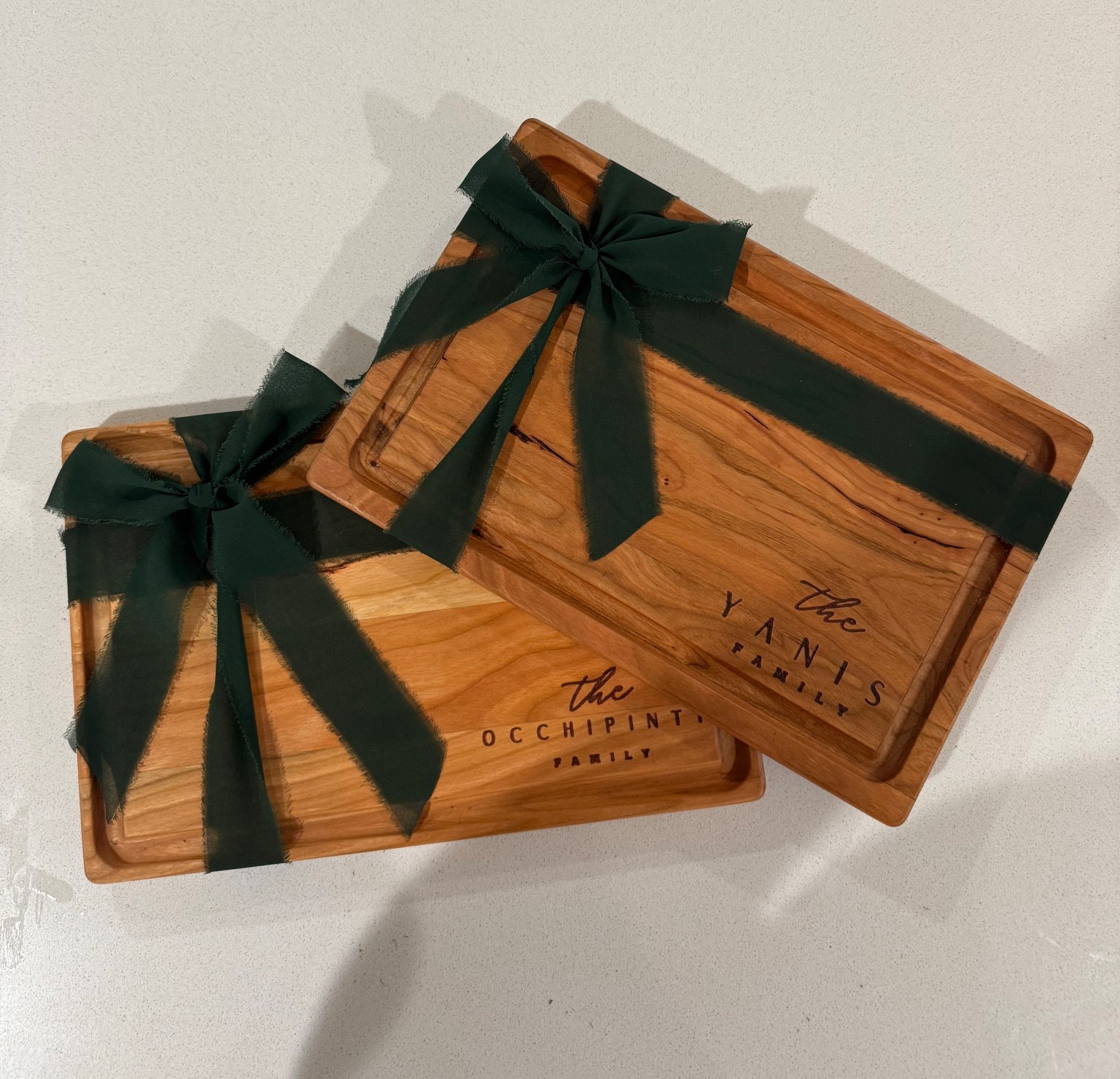 Custom family cutting boards 💚

#LTKGiftGuide #LTKHome #LTKHoliday