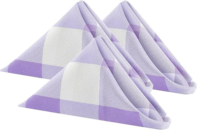 Amazon.com: Buffalo Plaid Table Napkins Set of 50 Checkered Cloth Napkins 17x17 inch Washable Din... | Amazon (US)