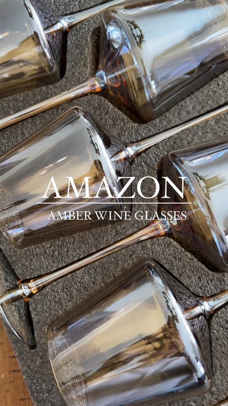 Amber wine glasses that are beautiful and durable. They make a great gift. 

#LTKSaleAlert #LTKFindsUnder50 #LTKHome