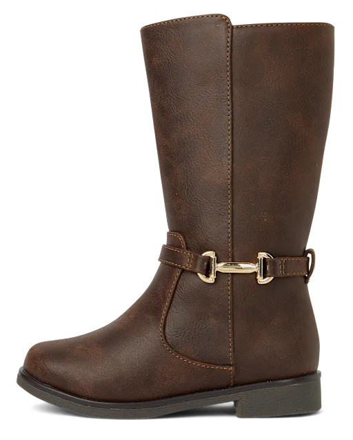Girls Buckle Boots - Little Essentials - Brown | Gymboree