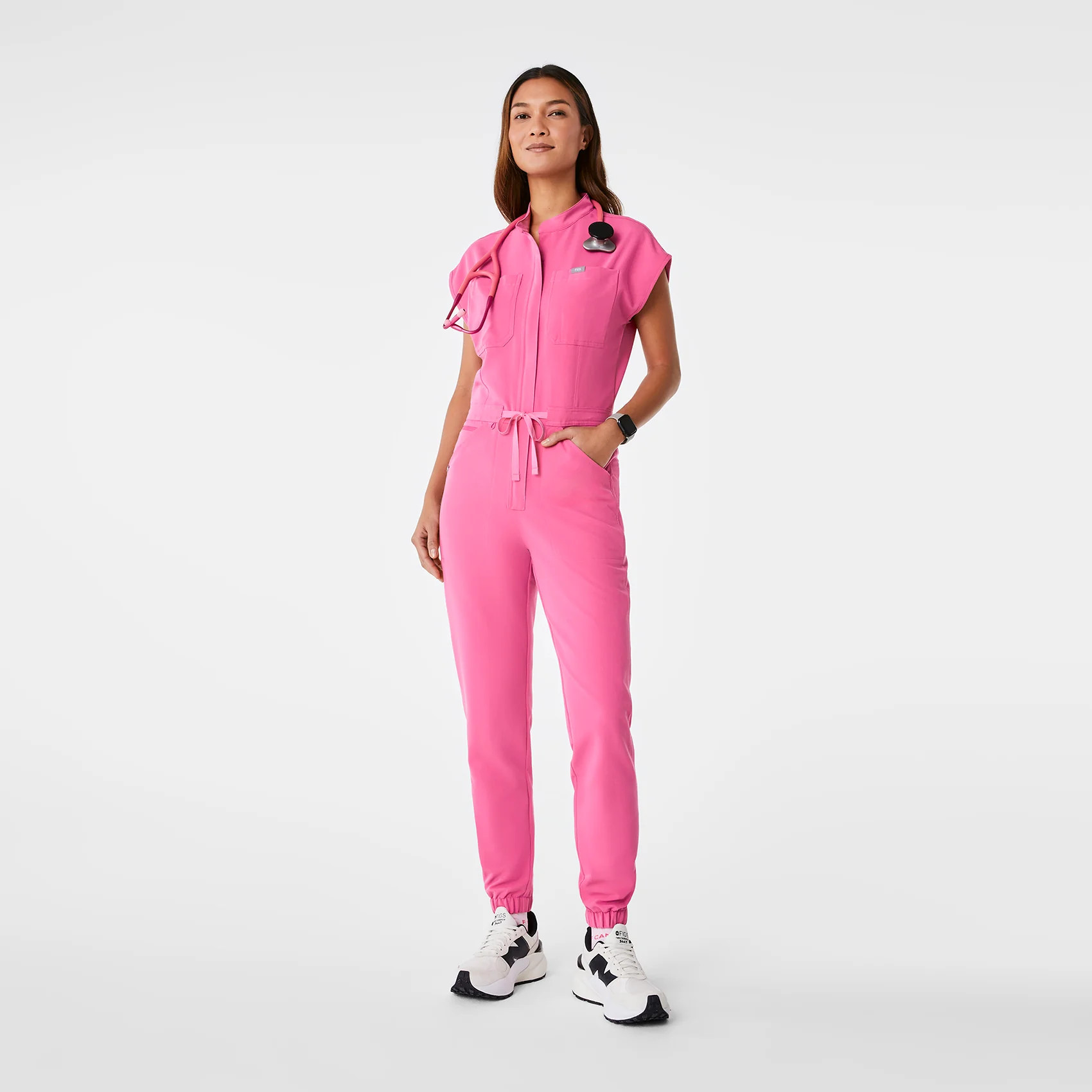 Women’s Rafaela Cargo ScrubJumpsuit™ - F*ing Pink · FIGS | FIGS