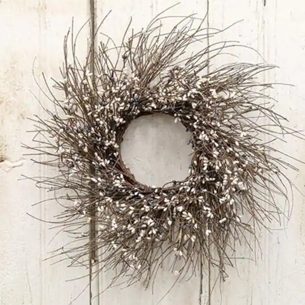 Farmhouse Mix Pip Twig Wreath 16" - Brown | Bed Bath & Beyond