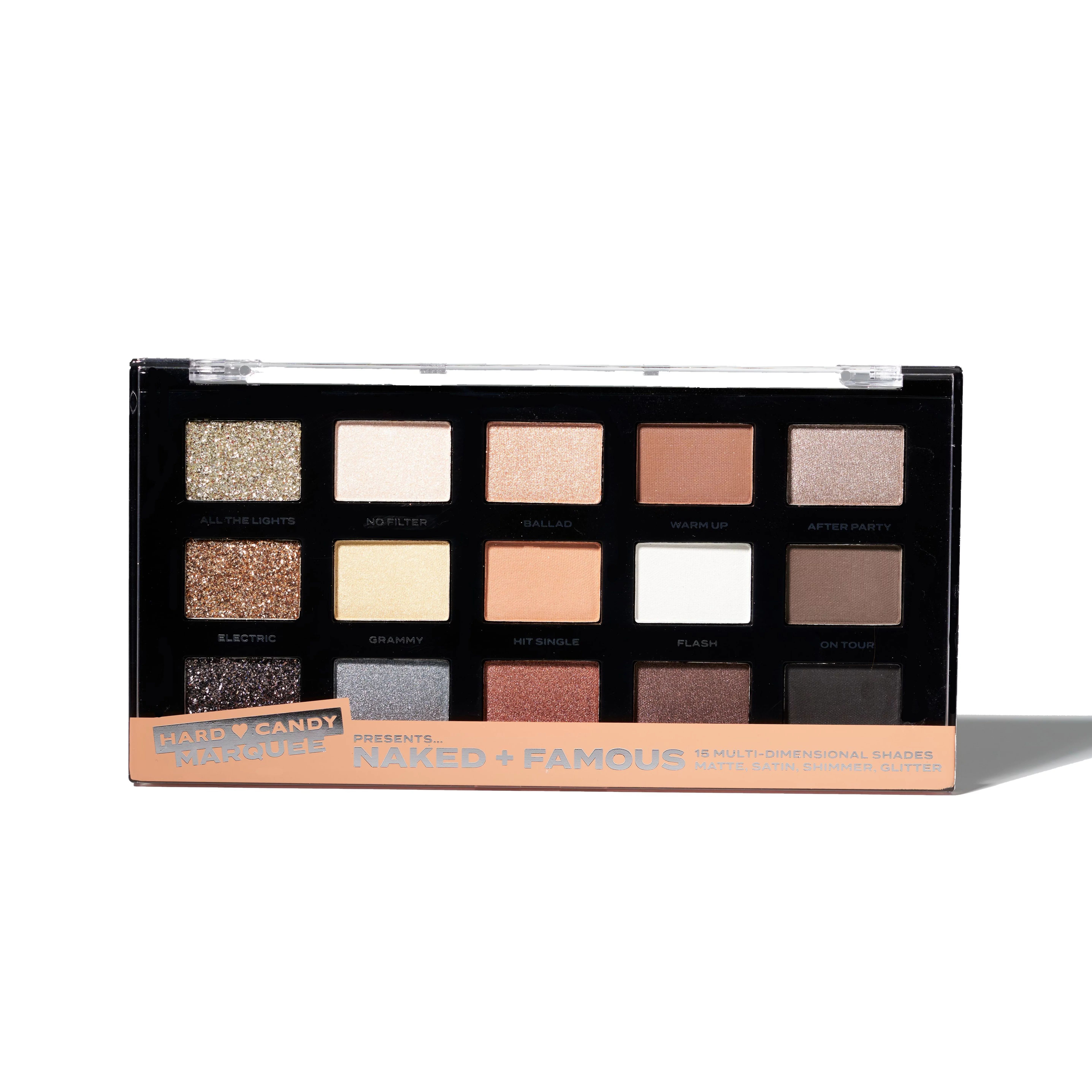 Hard Candy, Marquee Shadow Palette, 15 Multi-dimensional Shades, Naked & Famous, .28 oz | Walmart (US)
