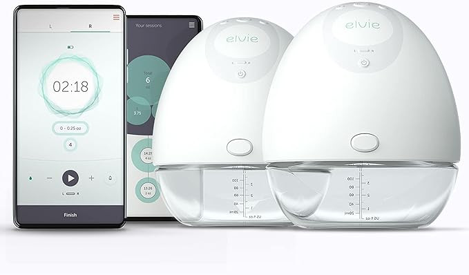 Elvie Breast Pump - Double, Wearable Breast Pump with App - The Smallest, Quietest Electric Breas... | Amazon (US)