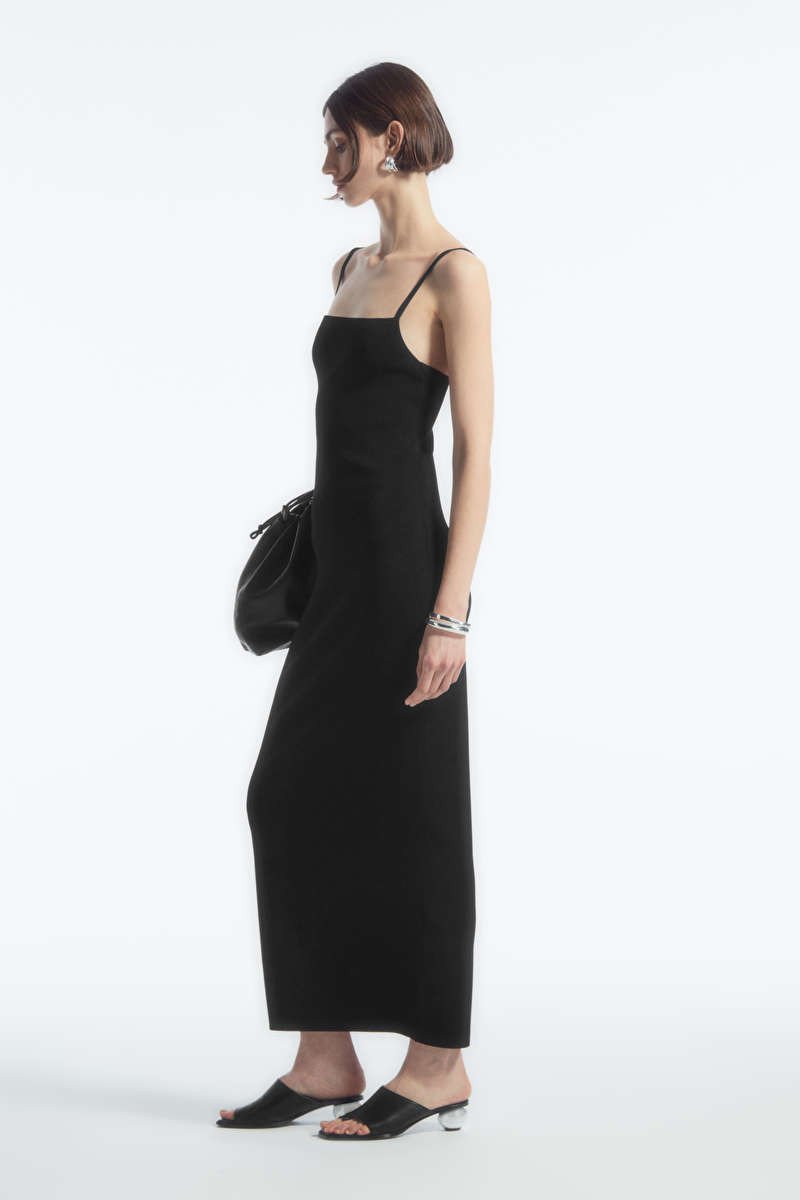 SQUARE-NECK KNITTED SLIP DRESS | COS (US)