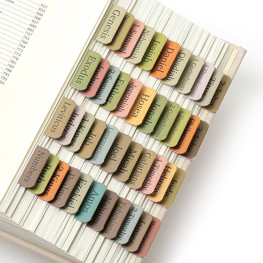 Mr. Pen- Bible Tabs, 75 Tabs, Boho Style, Laminated Bible Tabs for Women and Men, Bible Tabs for ... | Amazon (US)