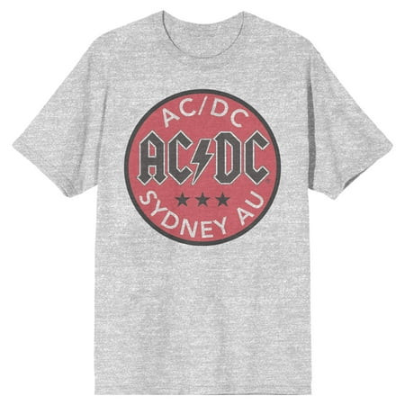 ACDC Band Logo Men s Athletic Heather Tee-S | Walmart (US)