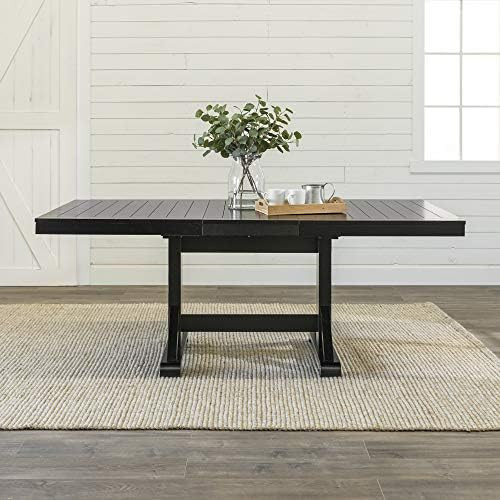 Walker Edison 6 to 8 Person Wood Modern Farmhouse Expandable Dining Room Table with Leaf Kitchen ... | Amazon (US)