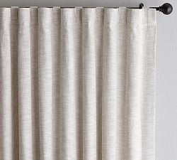 Seaton Textured Cotton Curtain | Pottery Barn (US)