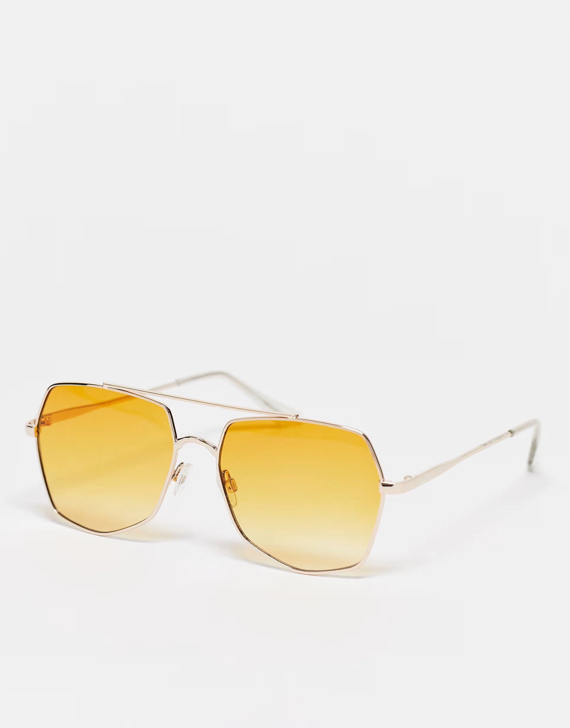 AJ Morgan aviator sunglasses in gold and amber | ASOS (Global)