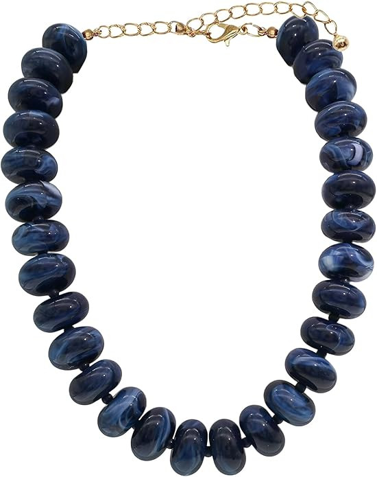 We We Chunky Colorful Beaded Necklace for Women Large Boho Statement Bead Chokers Necklaces Turqu... | Amazon (US)