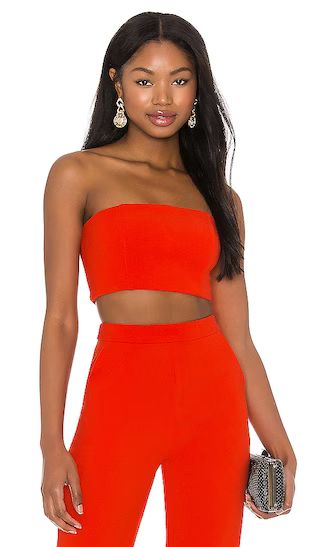 Topaz Bandeau Top in Red Orange | Revolve Clothing (Global)