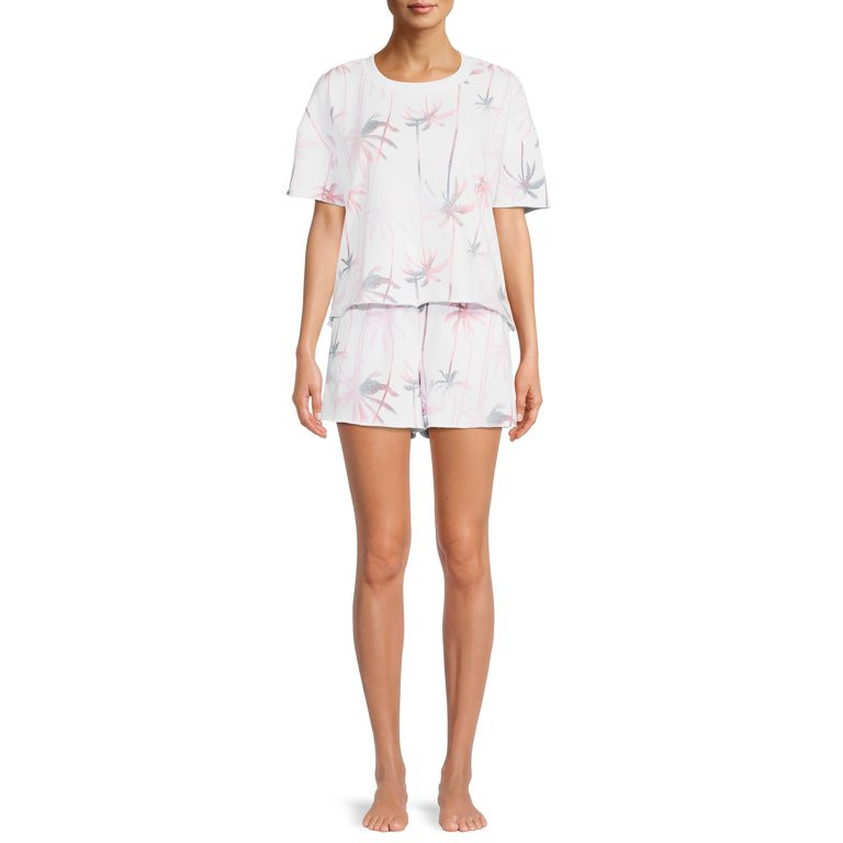 Secret Treasures Women's Sleep Top and Shorts, 2-Piece Set | Walmart (US)