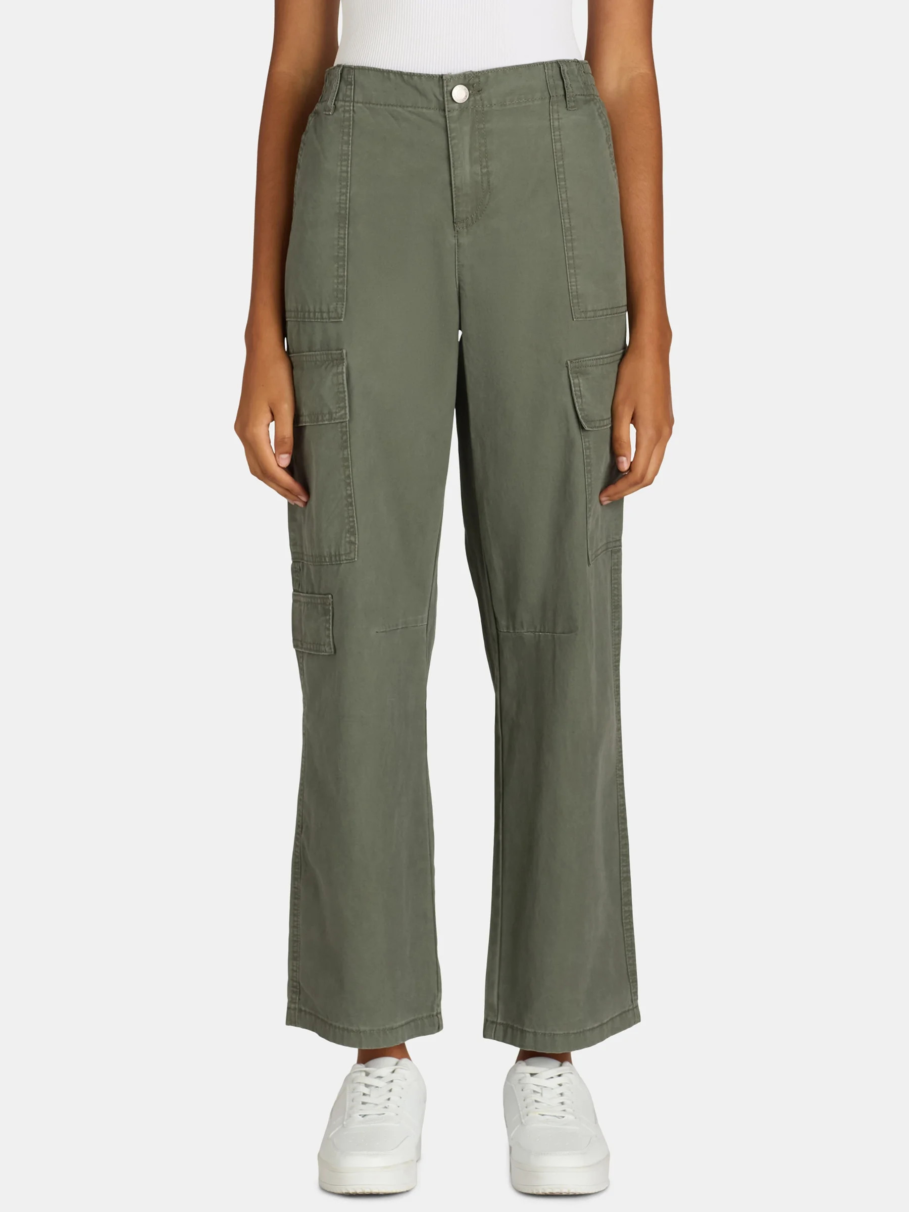 No Boundaries Canvas Cargo Pants, Women's | Walmart (US)